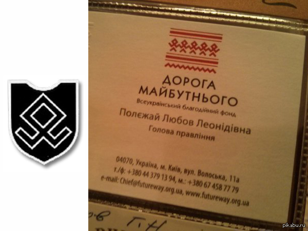 Раз уж пошла такая жара. Вязь из немецких рун Отал в логотипе благотворительного фонда гражданской жены Януковича