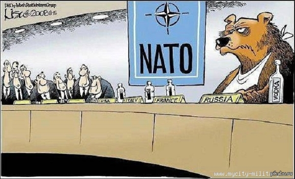 Stereotypes and caricature of the situation in Georgia in August 2008 - Crimea, Russia, NATO