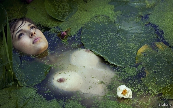 Princess Frog - NSFW, Beautiful girl, Lake, Nude