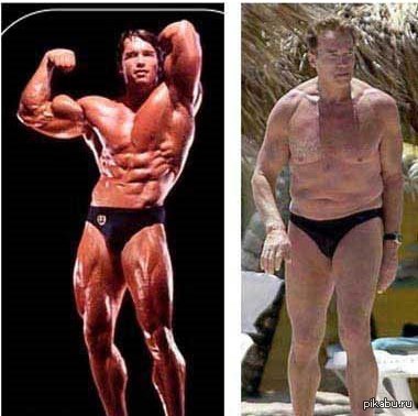 Arnie is no longer the same. - Arnold Schwarzenegger, Schwarzenegger, Before and after, It Was-It Was