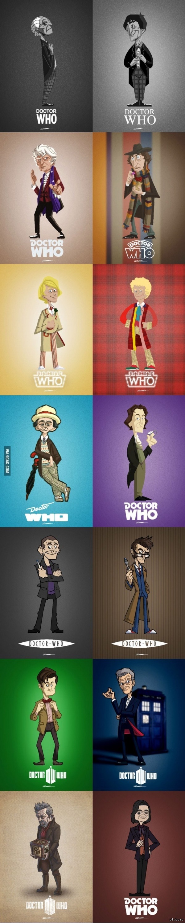 Doctor Who in Cartoon Style. 