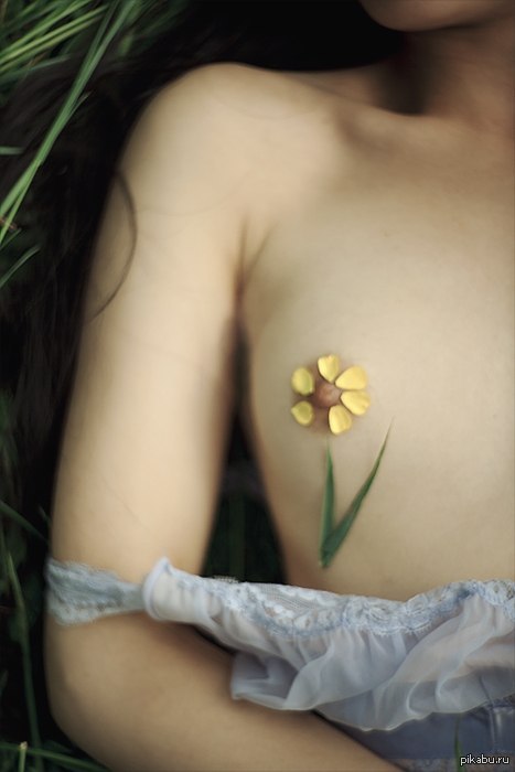 flower)) - NSFW, Boobs, Flowers, The photo