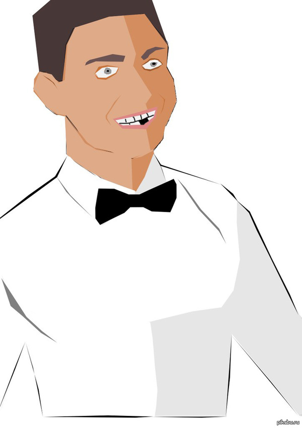 Опыт друга в Inkscape (автопортрет) p.s. Как вам Обама наркоман?)