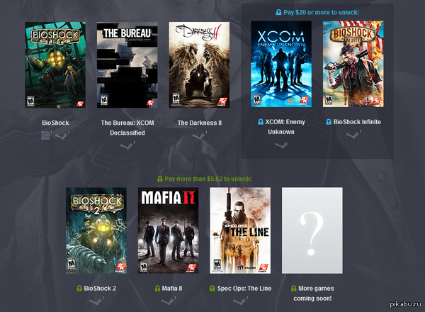 Humble Bundle,  =)     ^^  Bioshock 1 -2 )
