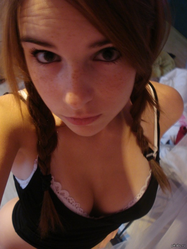 girl with pigtails - NSFW, Erotic, Neckline, Beautiful girl