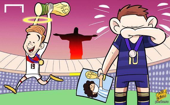 Омар Момани, в очередной карикатуре, троллит Месси.