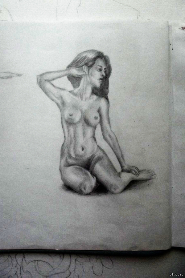 A little painted strawberry - NSFW, My, Pencil drawing, Erotic