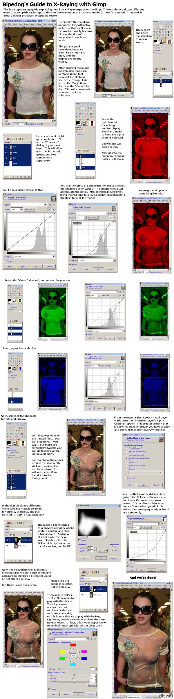 Гайд по x-ray - NSFW, x-Ray, Photoshop, Гайд, Длиннопост