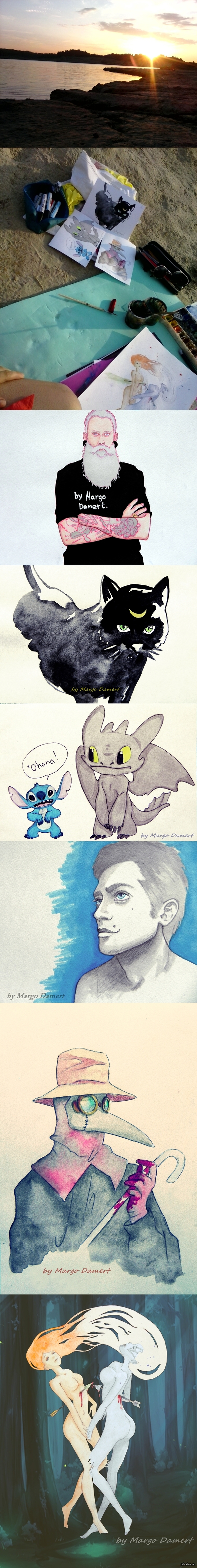 Как непривычно в 4 утра рисовать на берегу карьера...