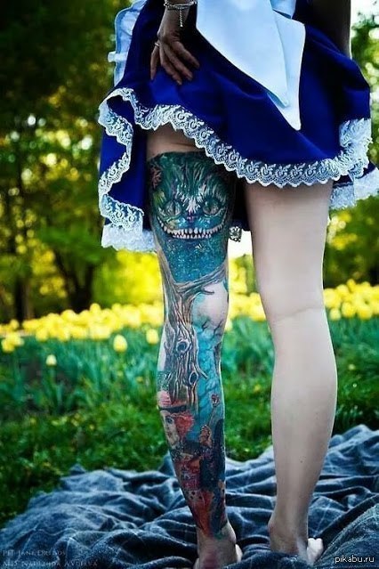 Alice in Wonderland :3 - NSFW, Alice in Wonderland, Legs, Tattoo