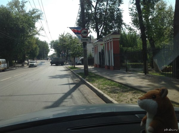 Сербские флаги ко дню триколора в Калуге