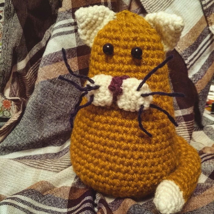 Pan Kotovsky - My, cat, Knitting, Crochet, Amigurumi, 