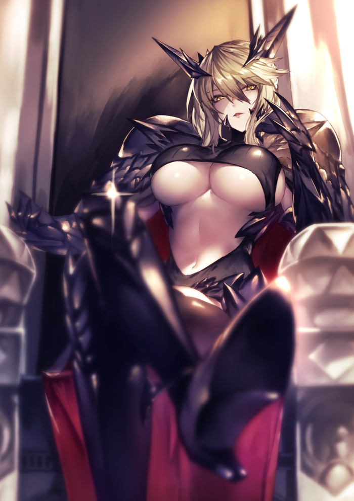 Anime art - Anime Art, Аниме, Fate Grand Order, Artoria pendragon lancer, Underboob