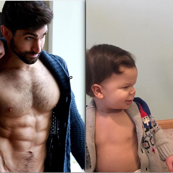 18-month-old baby Ougi replicates his model uncle's professional photo shoots - PHOTOSESSION, Instagram, Copy, A selection, , Longpost