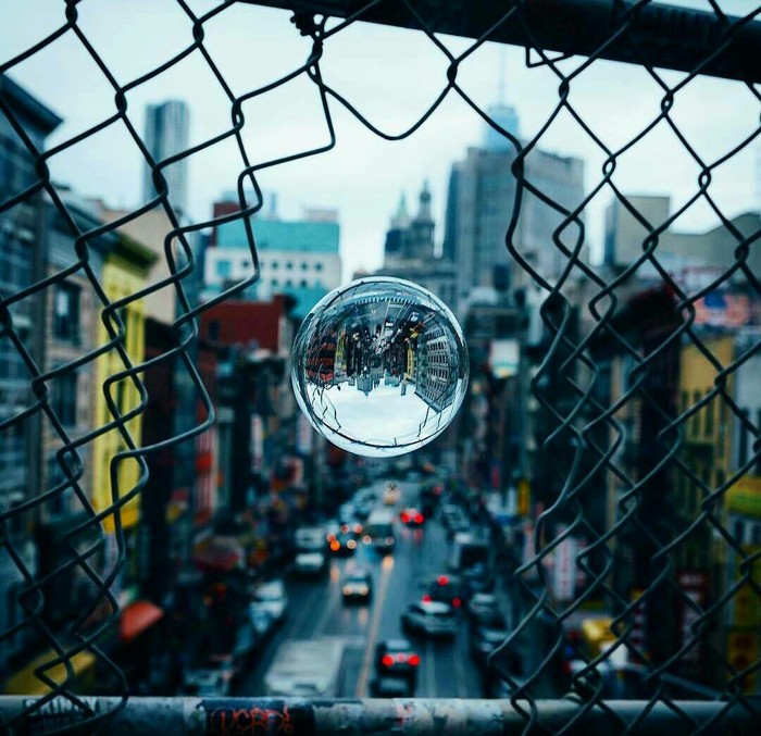 Life in the lens. - Town, The street, Net, Lens, The photo