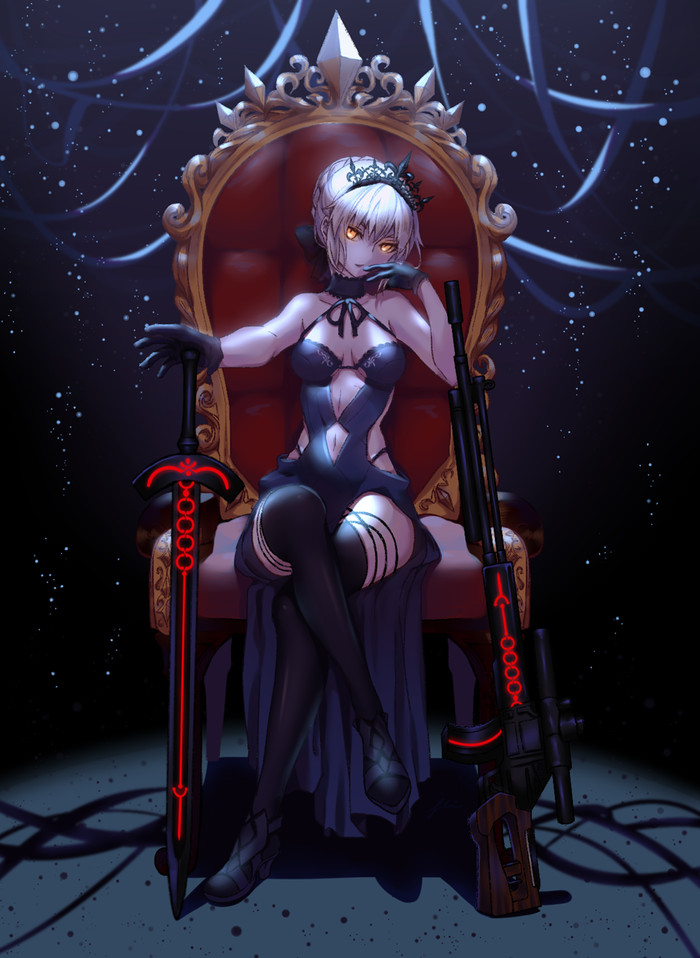 Artoria Pendragon Alter Anime Art, Fate, Fate Grand Order, Rider, Saber Alter, Artoria Pendragon