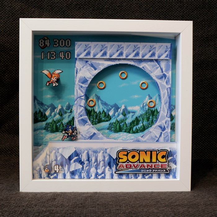 Diorama on the game Sonic Advance - My, Diorama, My, Games, Old school, Nostalgia, Sonic the hedgehog, With your own hands, Longpost