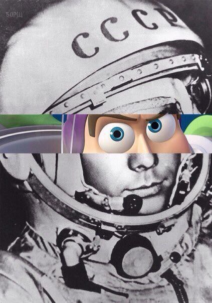 Forgive us, Yura! - Yuri Gagarin, Buzz Lightyear