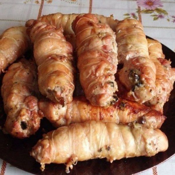 Chicken roll with mushrooms - Recipe, Hen, Roll