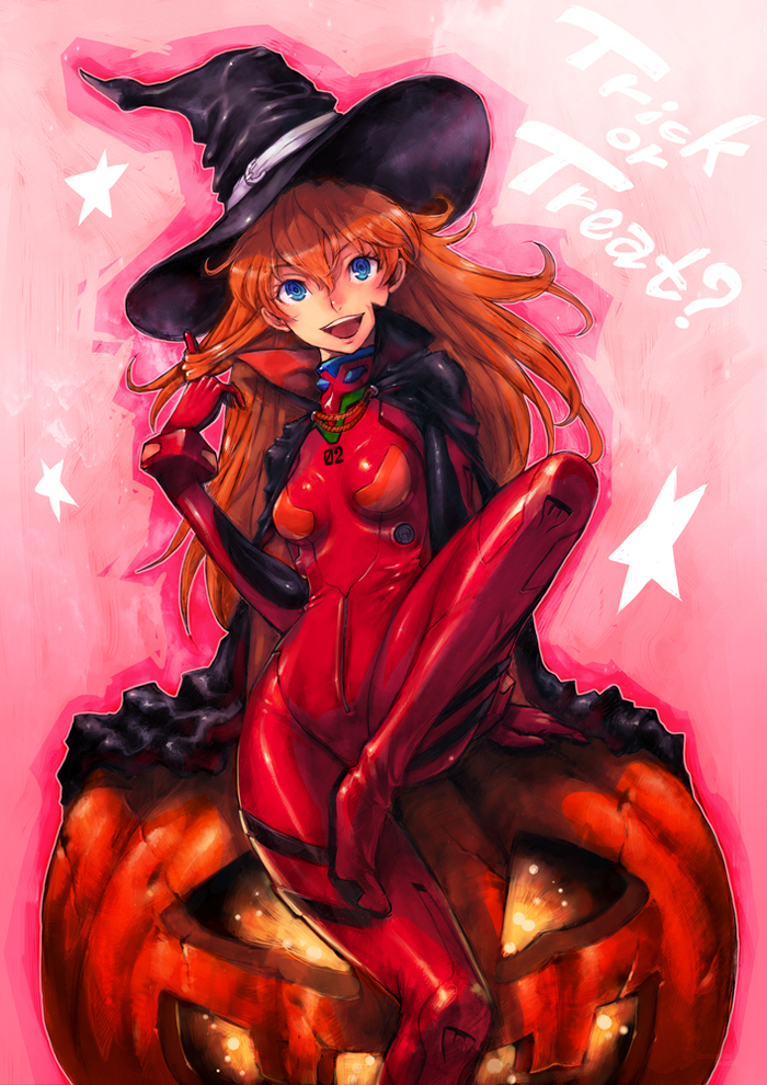 Halloween Asuka! , Anime Art, Evangelion, Asuka Langley, 