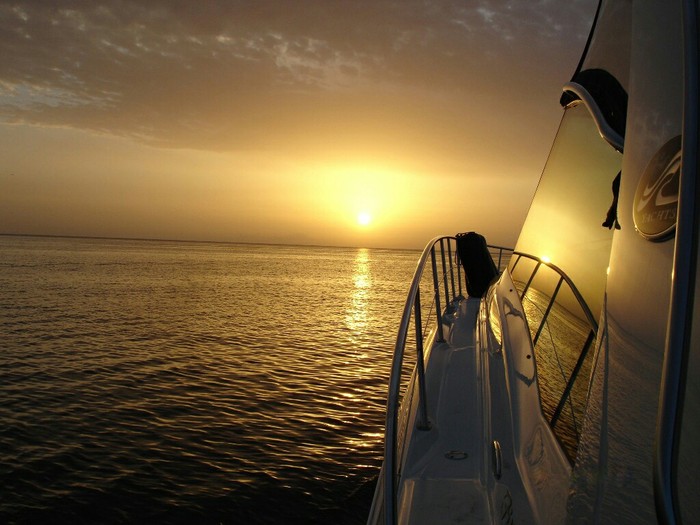 Gorgeous view - Yacht, Sunset, Ocean, The photo