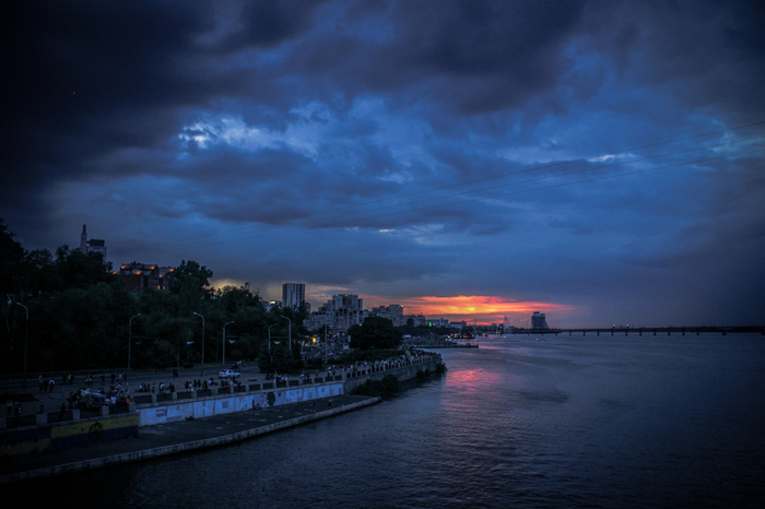 Evening Dnieper - My, Street photography, Dnieper, Cityscapes, Evening, Sunset, My