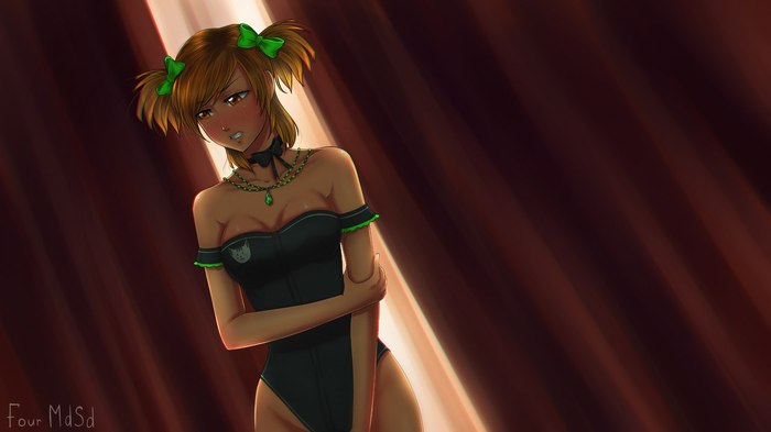 Blackmail? A game of desire, or did Semyon just ask?) - NSFW, Visual novel, Endless summer, Alisa Dvachevskaya, Four MdSd, Art