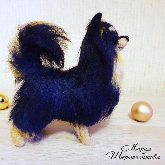 Spitz. Handmade. - My, Dog, Spitz, Handmade, Wallow, Wool, Animals, Author's toy