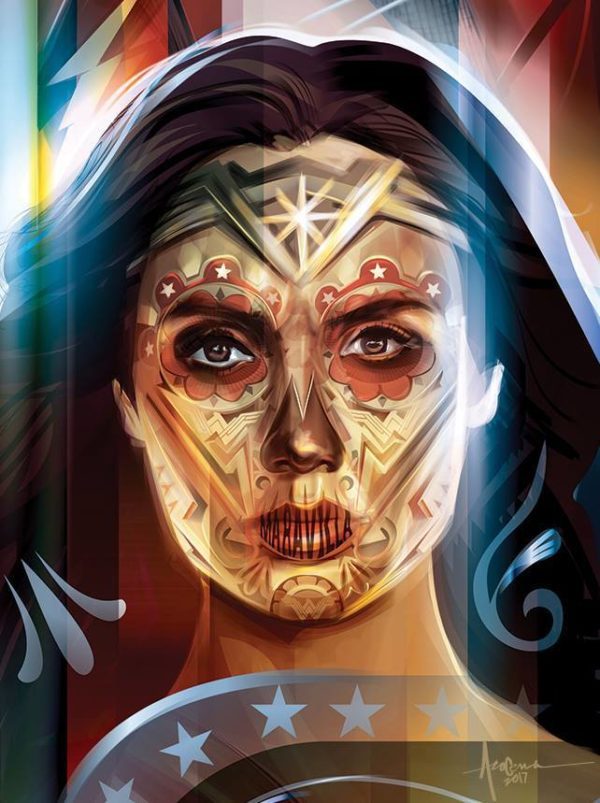 New posters for the Justice League in honor of the Mexican Day of the Dead. - Justice League, Batman, Wonder Woman, Cyborgs, Flash, Aquaman, Dc comics, Longpost, Justice League DC Comics Universe