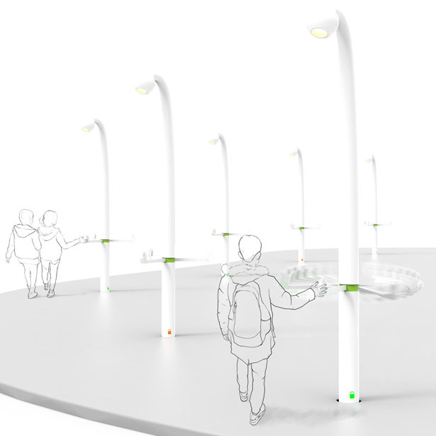 Lampposts high five to passers-by - The science, Concept, Lamppost, High five, Longpost