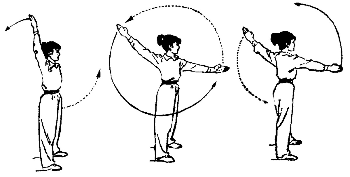Упражнение 3 круга. Круговые движения руками вперед и назад. Вращения прямыми руками. Круговые вращения руками. Круговые движения прямыми руками.