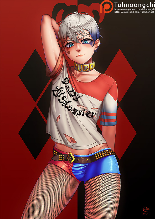 Harley quinn cos boy - Tulmoongchi, Art, Its a trap!, Anime art