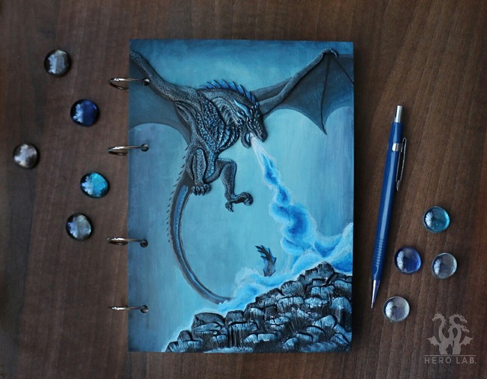 Notepad with Viserion. - My, Polymer clay, Handmade, PLIO, Game of Thrones, The Dragon, Notebook, Handmade, Fantasy, Longpost