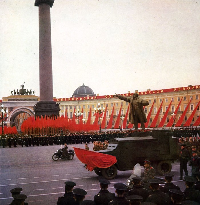 This is how the 50th anniversary of the October Revolution was celebrated in Leningrad - Leningrad, October Revolution, 50 years of October, Holidays, Longpost, The photo, A selection, Story