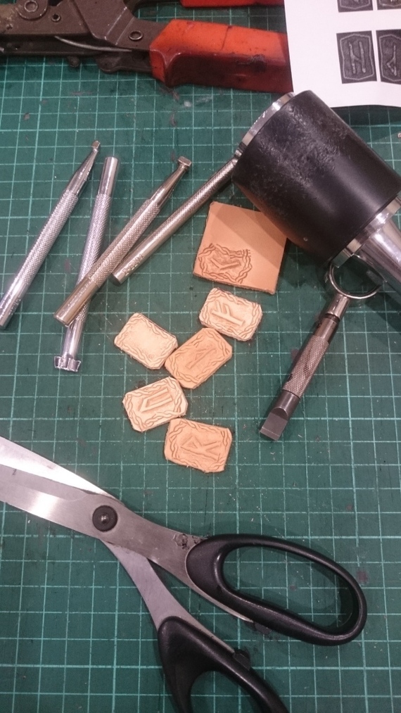 A small MK for making leather runes and a bag - My, Leather, Handmade, , Futhark Runes, Master Class, Longpost