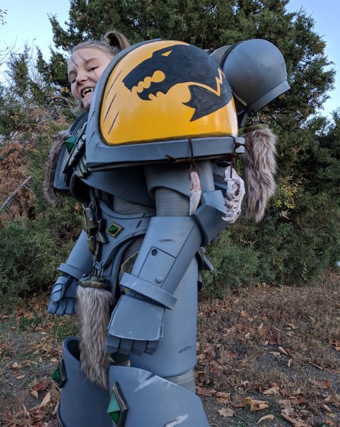 When Dad Isn't an Asshole - Warhammer 40k, Children, Cosplay, Space wolves, Longpost