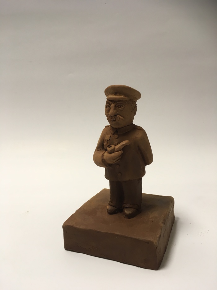 Clay leader - My, Handmade, Clay, Лепка, Stalin, Handmade