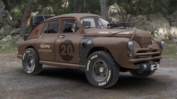 GAZ-20 Victory - My, 3D, 3D modeling, Blender, Victory, Gaz M-20 Pobeda, Longpost