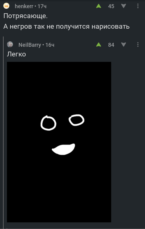 Тайна Малевича - Комментарии, Пикабу, Скриншот, Художник, Негры, Черный юмор