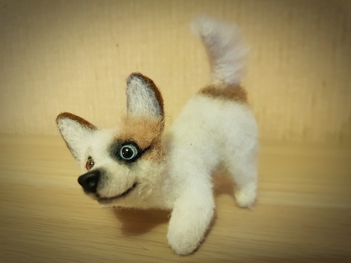 Dog. Made to order from the photo. - My, Dog, Dry felting, Presents, New Year, Handmade, Animals, Longpost