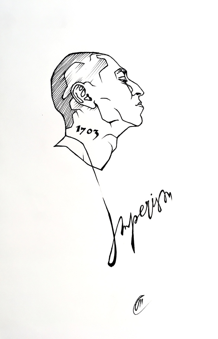 Myron - My, Creation, Oxxxymiron, Imperium, Sketch, Liner, Graphics