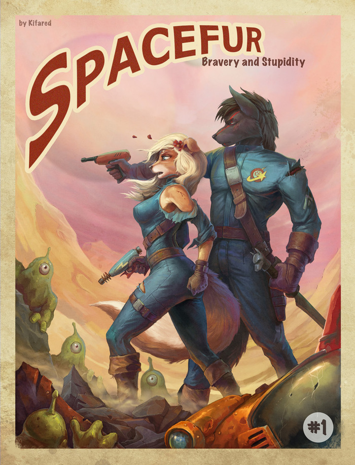 Spacefur - Tril-Mizzrim, Furry, Art, Fallout, Retro, Space, Fantasy, Cover