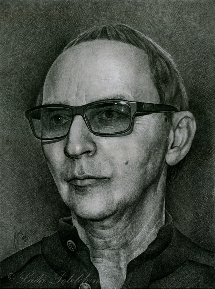Portrait in pencil. - My, Drawing, Portrait, Graphics, Picnic Group, Edmund Shklyarsky, Celebrities, Musicians, Pencil drawing
