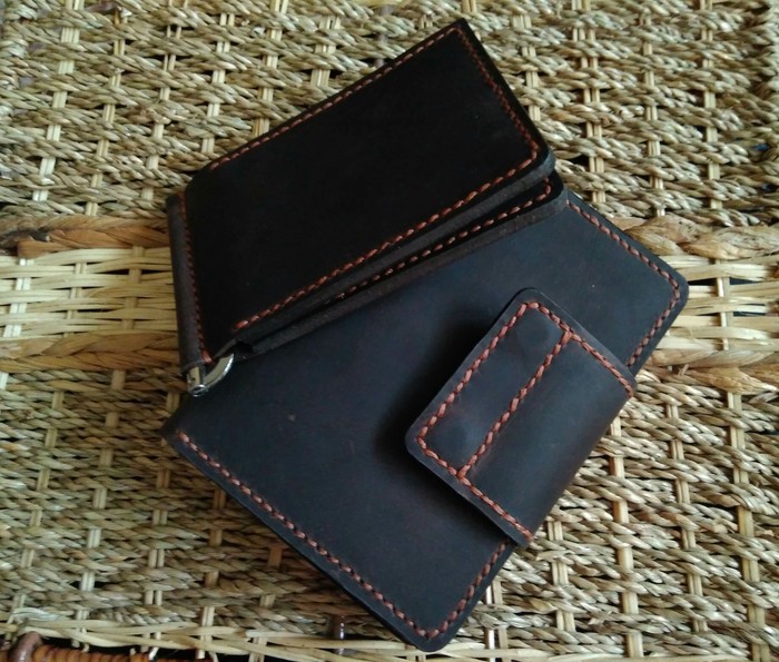 Leather set lose everything at once - Longpost, Handmade, Driver, Hobby, Leather, Leather craft, My