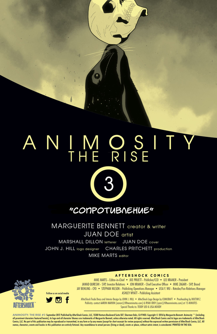 Animosity. The Rise. 3 . .  1 Animosity, Aftershock Comics, Wizzardrinswind, -, , , 
