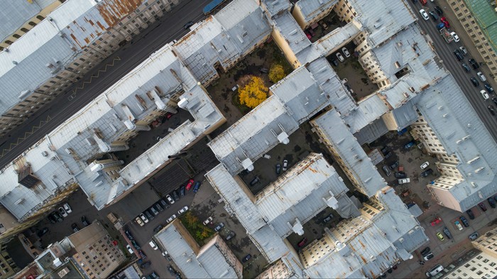 Yards of St. Petersburg. - Height, My, View from above