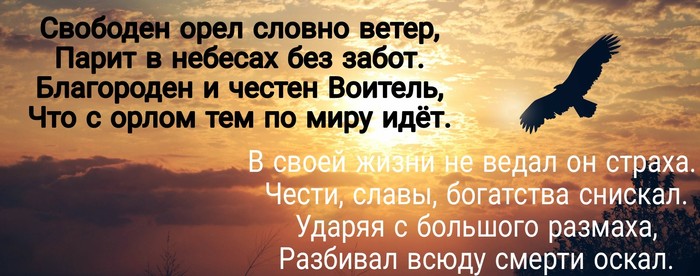 Воин - Воин, Стихи, Моё, Рифма, Орел