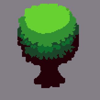 A simple pixel tree for your games! - My, Pixel Art, Pixel, Tutorial, Gamedev, Design, Longpost, Game development, Graphics, GIF