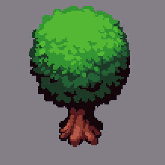 A simple pixel tree for your games! - My, Pixel Art, Pixel, Tutorial, Gamedev, Design, Longpost, Game development, Graphics, GIF