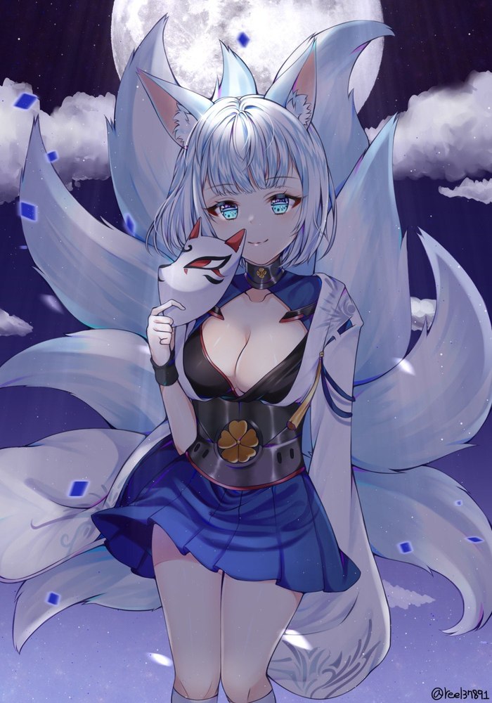 Kaga - Kaga, Azur Lane, Animal Ears, Monster Girl, Аниме, Anime Art